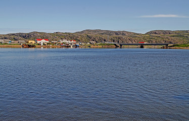 the old part of Teriberka village, Russia