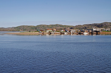 the old part of Teriberka village, Russia