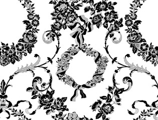 seamless vintage floral lace pattern for your design
