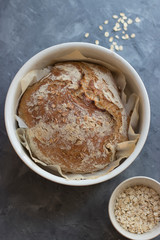 Pane senza impasto all'avena