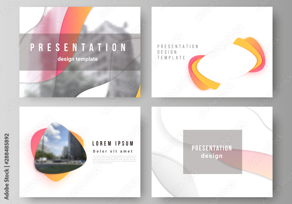 Poster minimalistic abstract vector illustration of the editable layout of the presentation slides design b