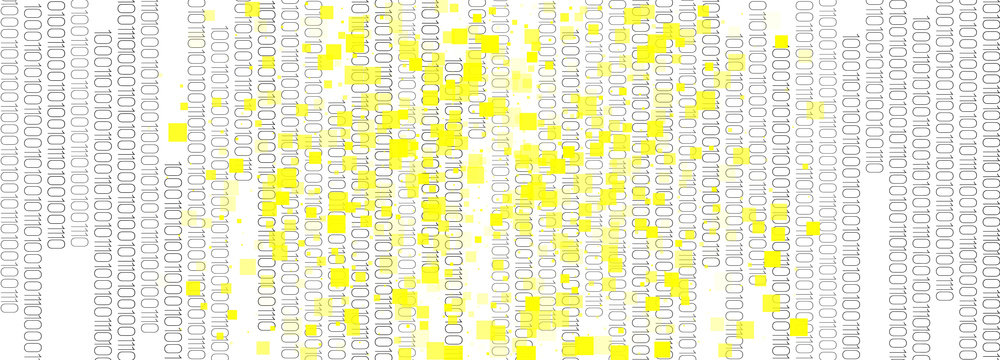 Binary Matrix Background. Red Tech Banner. 