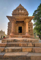 Adinatha temple is a Jain temple located at Khajuraho in Madhya Pradesh, India. It is dedicated to the Jain tirthankara Adinatha, although its exterior walls also feature Hindu deities. 