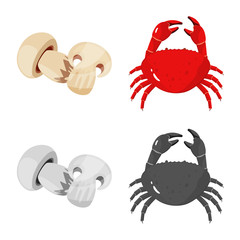 Vector illustration of taste and product logo. Set of taste and cooking vector icon for stock.