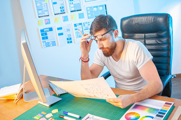 Control designer work. Creation of design for applications. Head of the design team. Mobile App...