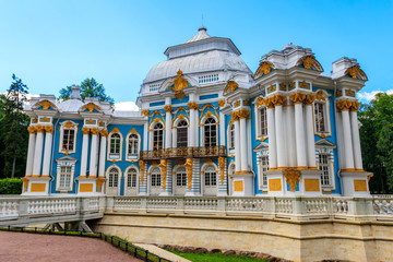 Pavilion Hermitage in Catherine park at Tsarskoe Selo in Pushkin, Russia