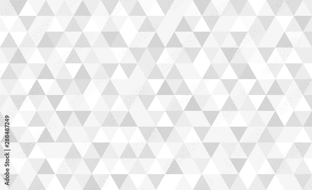 Wall mural vector gray triangular mosaic background. abstract retro geometric pattern.