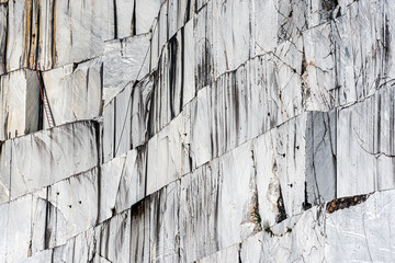 Marble quarry in Carrara, Italy, where Michelangelo got the material for his sculptures. This is...