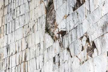 Marble quarry in Carrara, Italy, where Michelangelo got the material for his sculptures. This is...