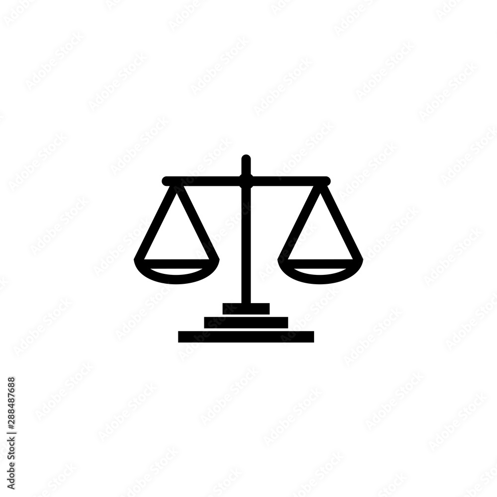 Poster scales justice icon symbol vector. symbol for web site computer and mobile vector.