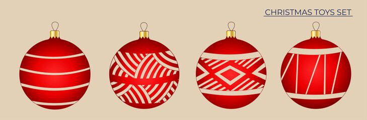 Set of christmas toys