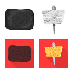 Isolated object of raw and forest logo. Collection of raw and hardwood stock vector illustration.