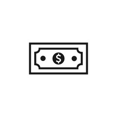 Dollar Money icon Vector. 