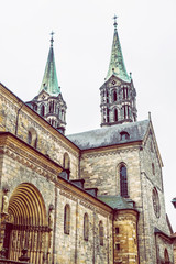 Fototapeta premium Monumental cathedral in Bamberg, Bavaria, Germany
