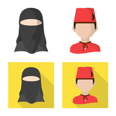 Isolated object of imitator and resident icon. Collection of imitator and culture stock symbol for web.