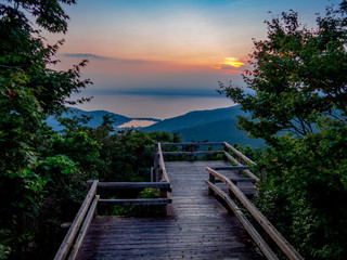 Obraz premium 【静岡県伊豆市】戸田峠展望台からの夕景【夏】