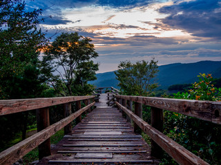 Obraz premium 【静岡県伊豆市】戸田峠展望台からの夕景【夏】