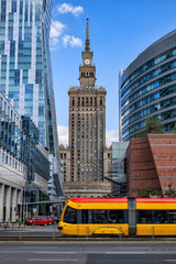 Warsaw City Downtown In Poland - obrazy, fototapety, plakaty