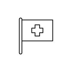 Switzerland country flag outline, vector, icon icon illustration isolated vector