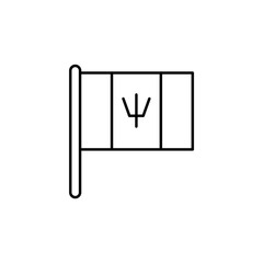 Barbados country flag outline, vector, icon icon illustration isolated vector si