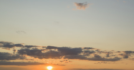 Summer sunset sky photo with clouds