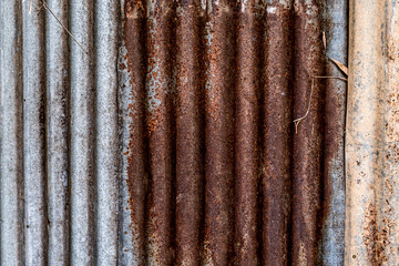 Old rust galvanized wall.