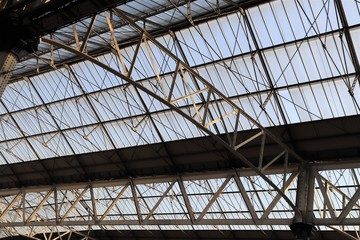 Gare Waterloo à Londres et sa verrière, Royaume Uni - Vue intérieure