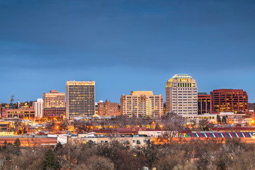 Colorado Springs, Colorado, USA downtown city skyline