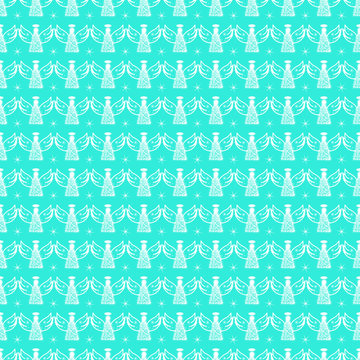 pastel blue angel with wings