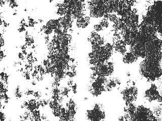 Distress old rusted peeled metal vector textures. EPS8 illustration. Black and white grunge background.