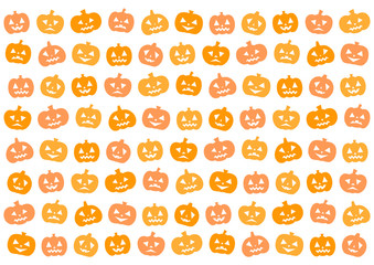 ハロウィンのかぼちゃ模様のイラスト 