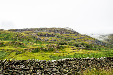Mountain pass above the clouds