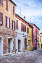 Fototapeta na wymiar Ferrara città medievale