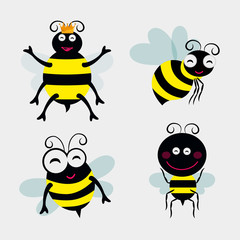 Simple Bee clipart vector art