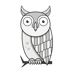 Owl In Abstract Style. Vector Template. Vector Graphic. Creative Line-art.