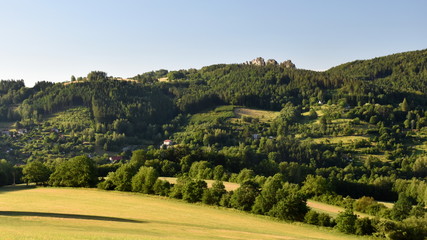 Obraz premium View on Suche skaly, Mala skala, Bohemian paradise, Czech republic