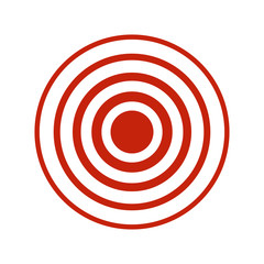 Body painful spot marks. Pain  red icon circle.