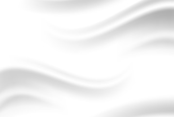 Milk white wave background Looks soft, like a swaying white cloth.