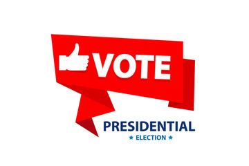 2020 Vote in USA american president banner
