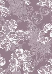 romantic floral lace seamless pattern
