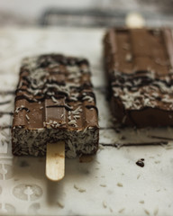 Vegan Chocolate Ice Cream Popsicles