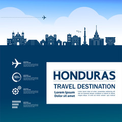 Honduras travel destination grand vector illustration.