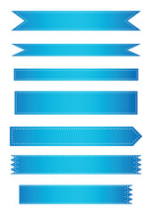 Fototapeta premium set of blue ribbon banner icon