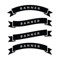 ribbon banner icon,flat design