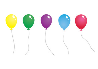set of colorful  balloons
