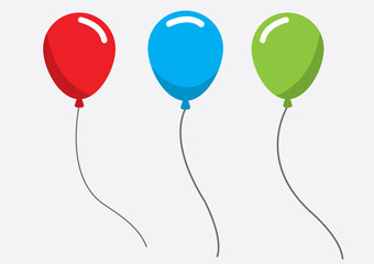 set of colorful  balloons