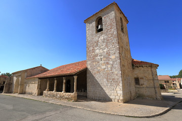Fototapeta na wymiar Romanesque church of San Bartolomé, Campisábalos (Guadalajara, Spain)