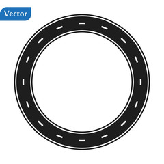 Paved path on the road, circular road, map on white background. eps10