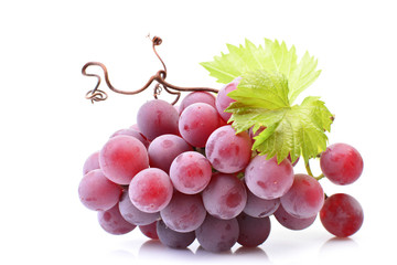 Fototapeta premium Red grape isolated on white
