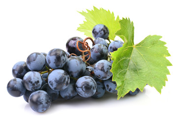 Grapes on a white background